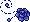 Pixel Rose Divider 3 - Blue - Bottom Right