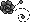 Pixel Rose Divider 3 - Black - Top Left