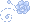 Pixel Rose Divider 3 - Baby Blue - Top Right