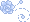 Pixel Rose Divider 3 - Baby Blue - Top Left