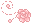 Pixel Rose Divider 3 v2- Pastel Pink - Bottom R by EmpressOfRoses