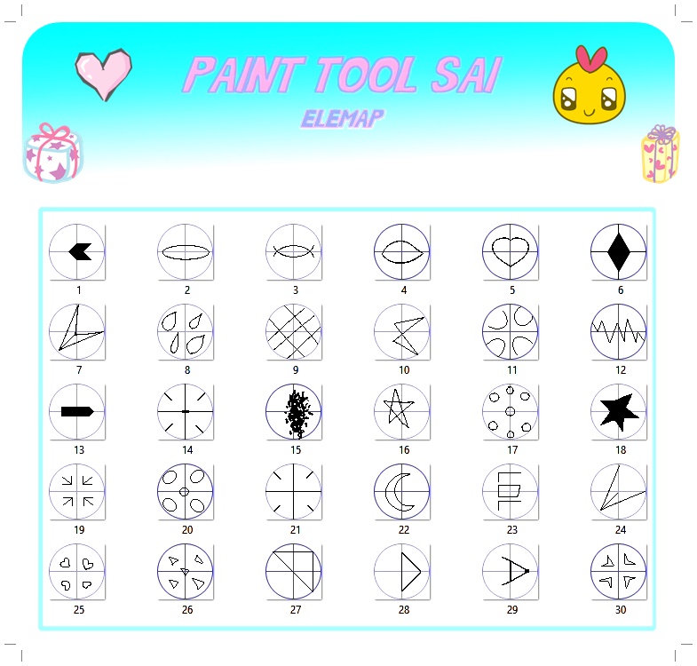 Brush Elemap Paint tool sai by kissypam on DeviantArt