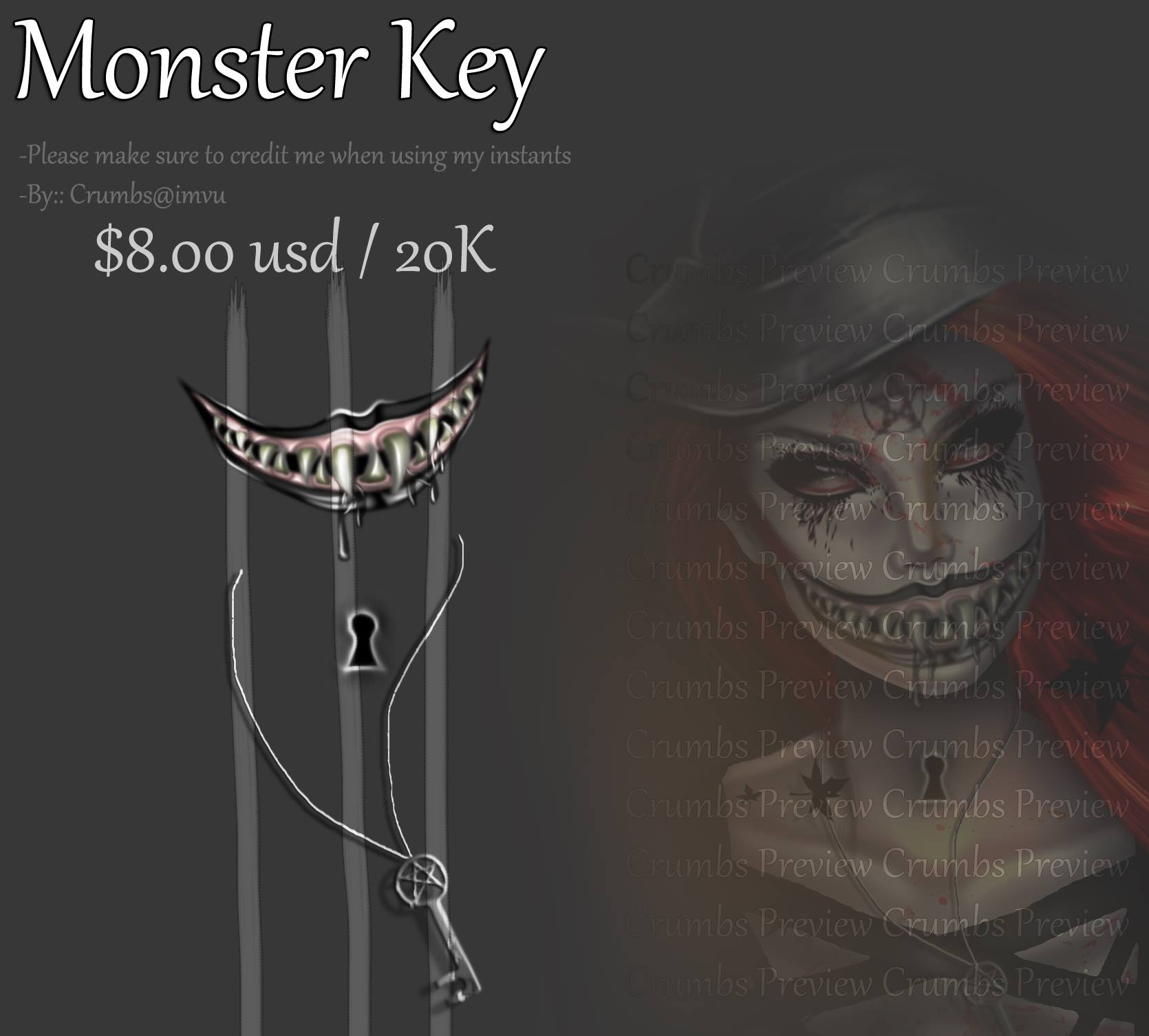 Monster Key by CrumbCakesz on DeviantArt