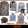 Halloween Tombstone Set
