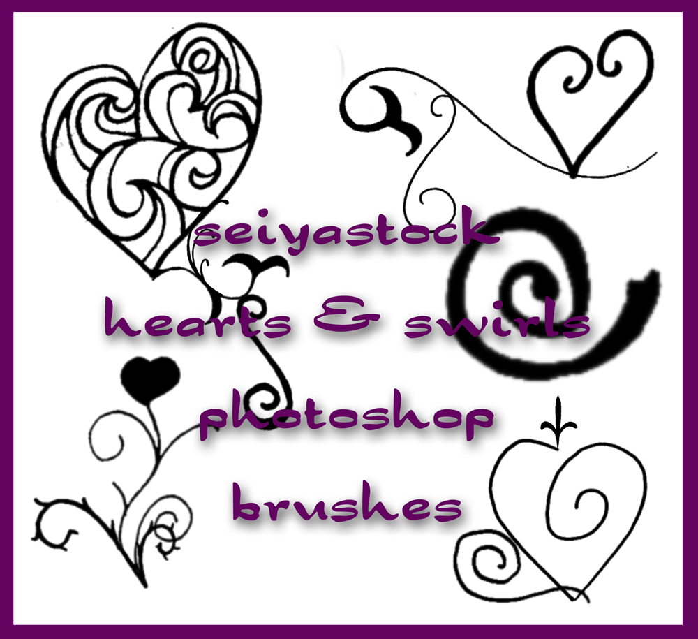 Hearts and Swirls brushes