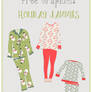 FREEBIE Holiday Pajamas Clipart Graphics