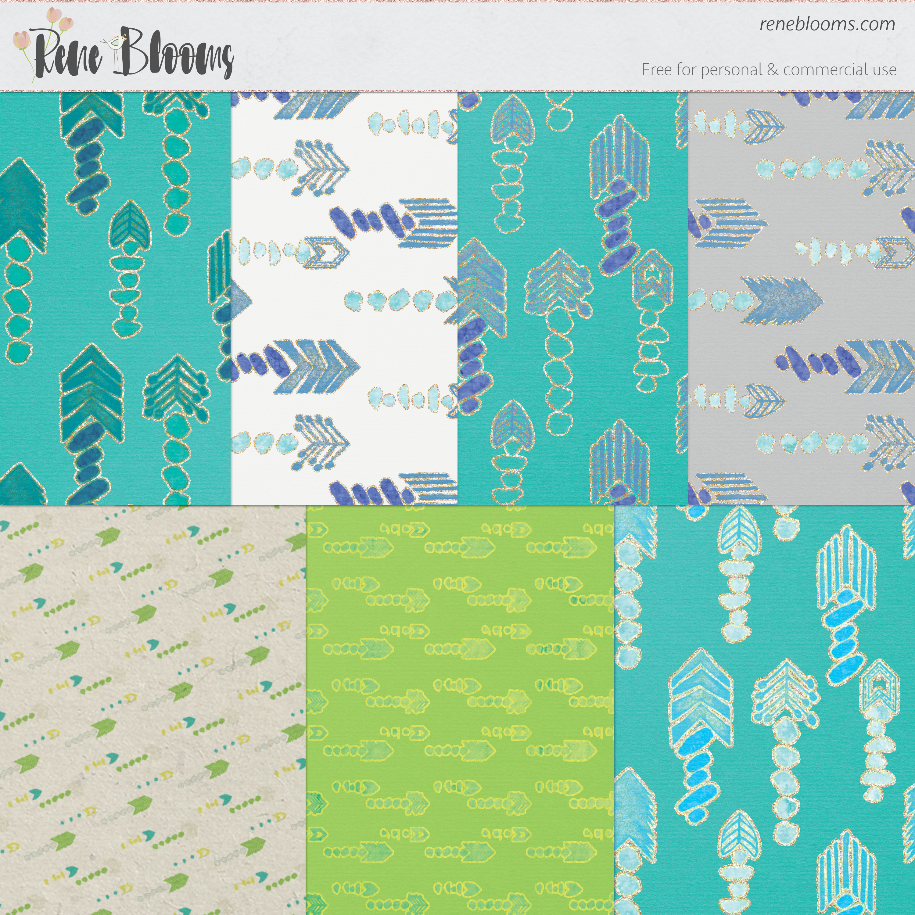 Arrow Patterns and Digital Paper