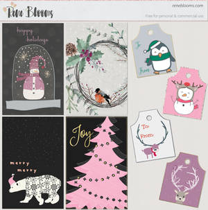 Free Printable Christmas Cards and Gift Tags