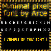 Minimal pixel font by Arce