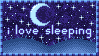 i love sleeping stamp by SugarJoySpark