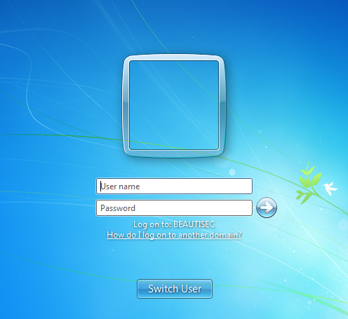 username and password logon for windows 7/vista