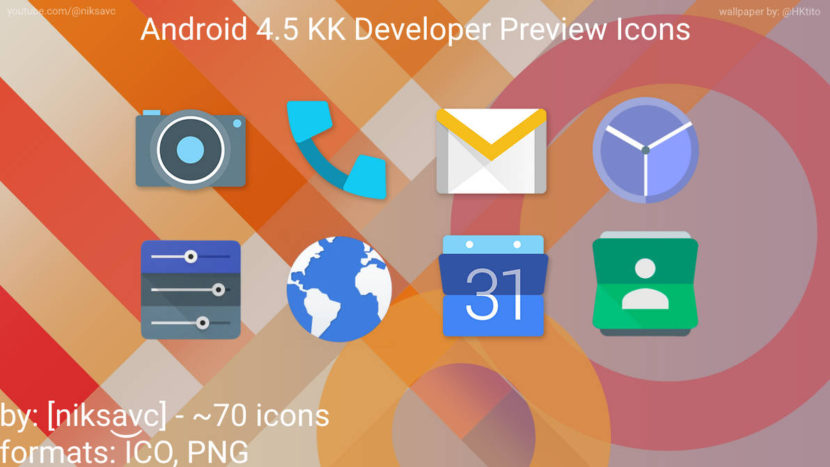 Android 4.5 KK Developer Preview Icons by niksavc on DeviantArt