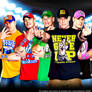 WWE John Cena Multi-Color Wallpaper Widescreen V3