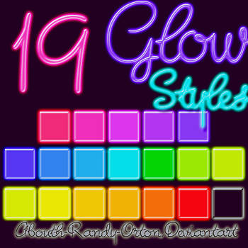 19 Glow Styles For Photoshop