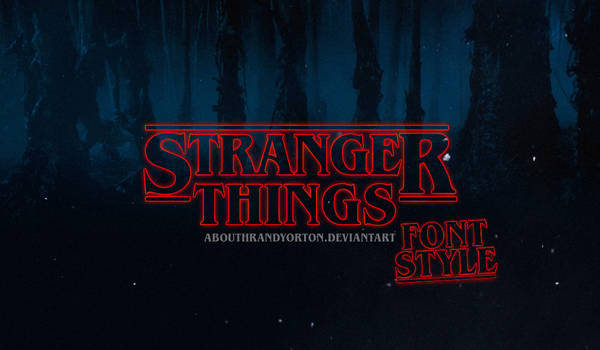 Stranger Things Font + Style by AbouthRandyOrton