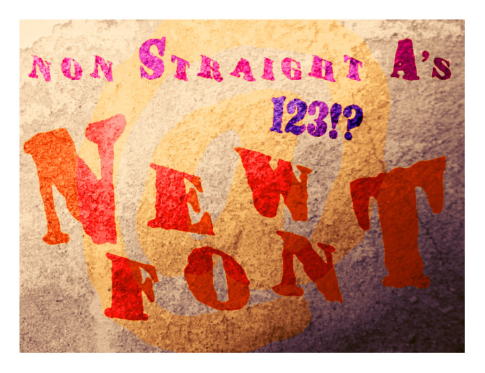 non Straight A's font