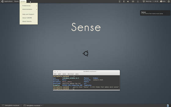 Sense Gtk theme