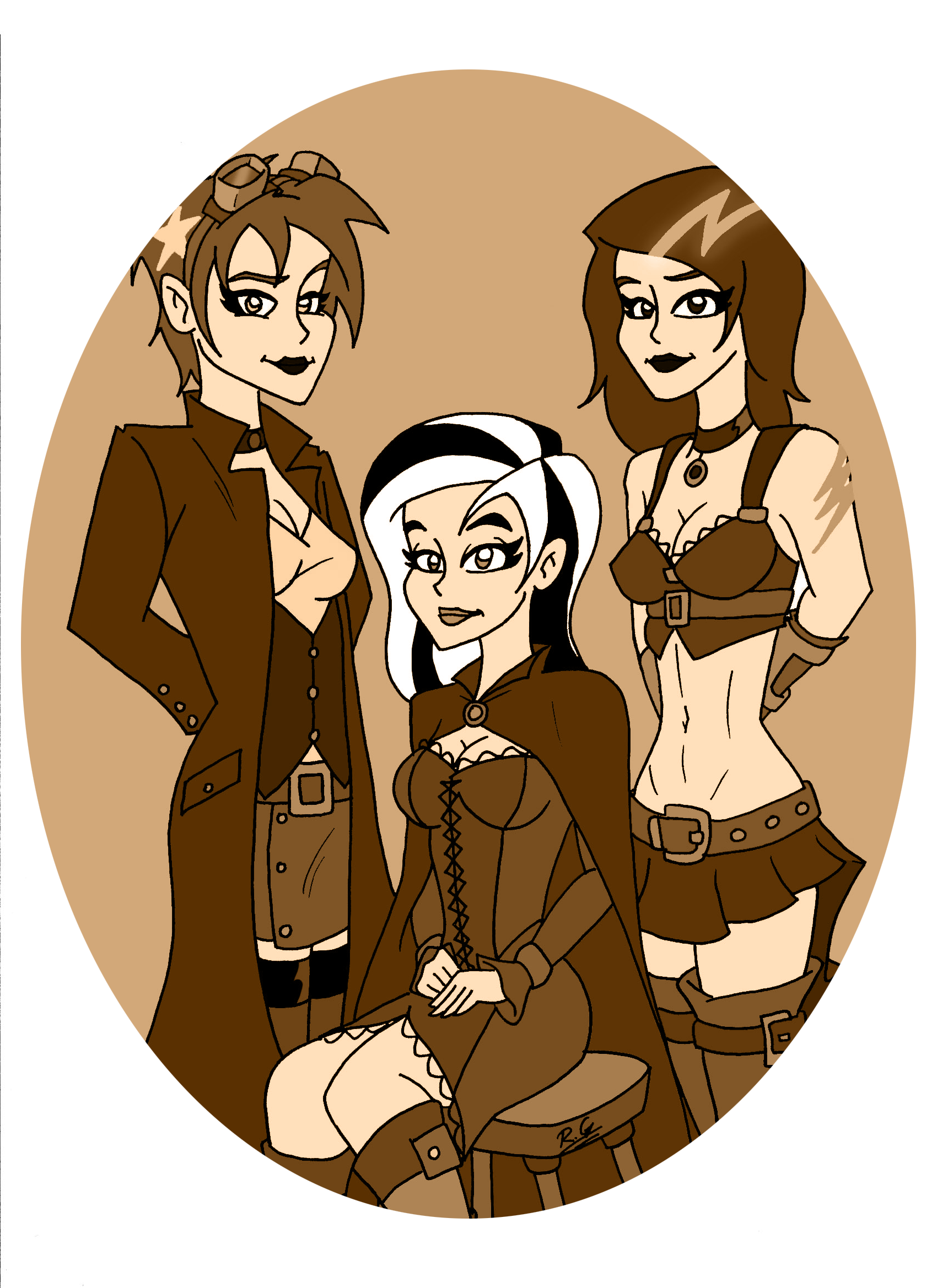 Steampunk Holly, Alyssa and Dana 2