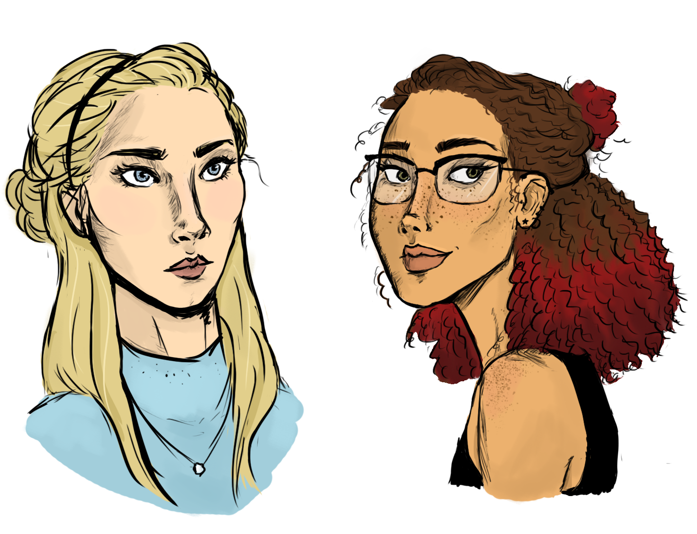 gal pals by dang-diggity-dang on DeviantArt