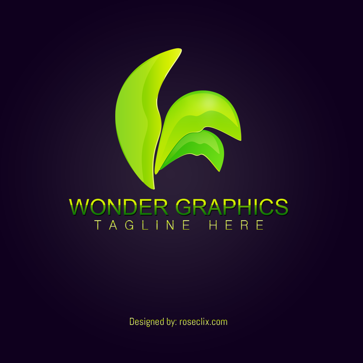 Wonder graphics Leaf logo Design Template free