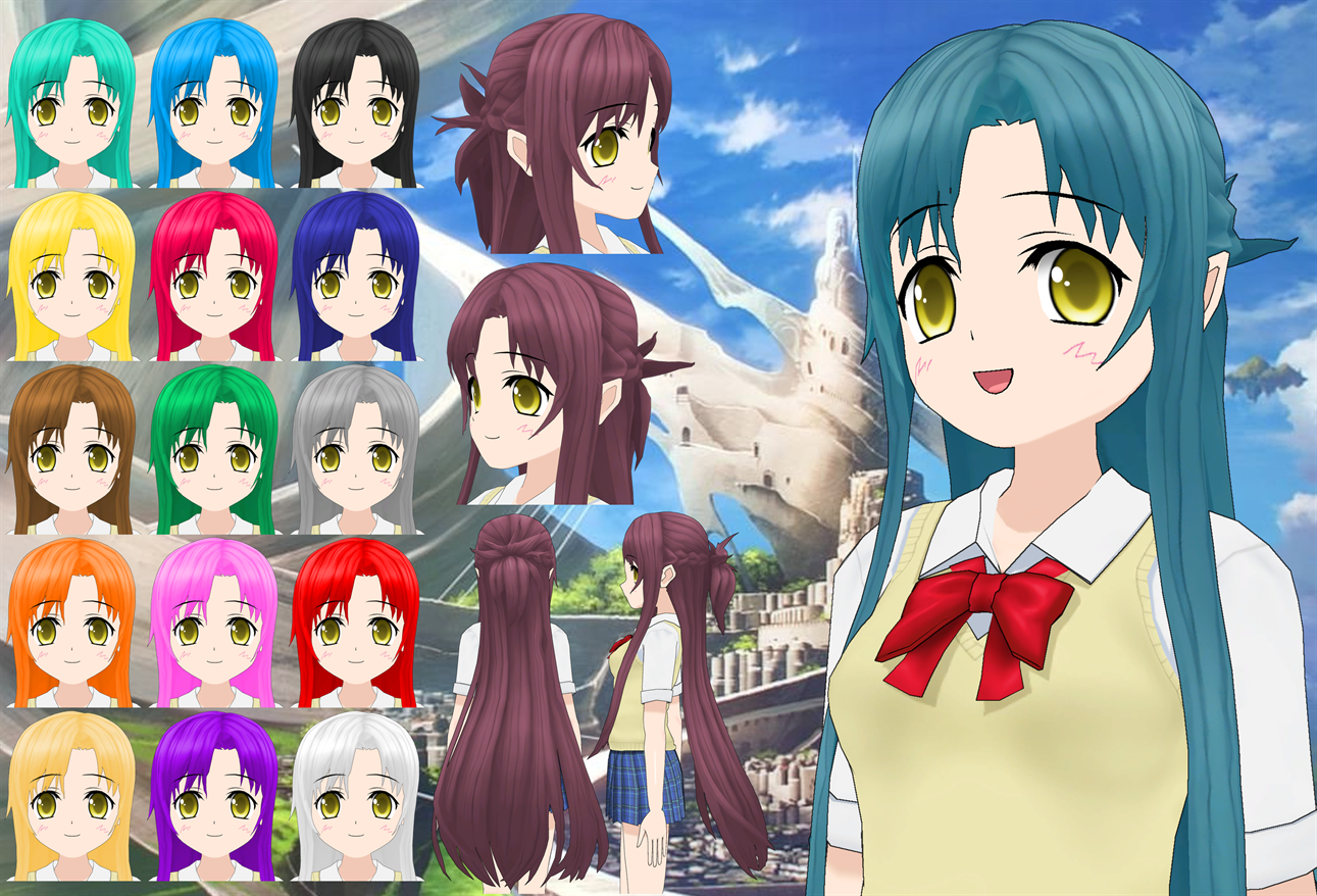 Asuna Yuuki Hair pack by Daiger1975 on DeviantArt