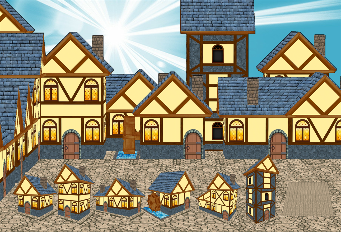 Medieval 3D Buildings pack by Daiger1975 on DeviantArt
