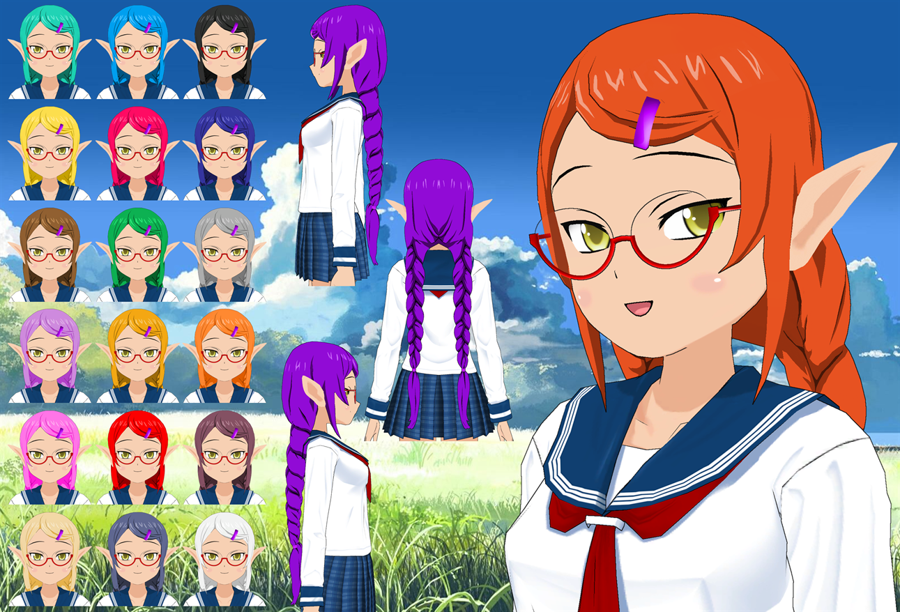 Vermilio Ann Back Braided Hair pack by Daiger1975 on DeviantArt