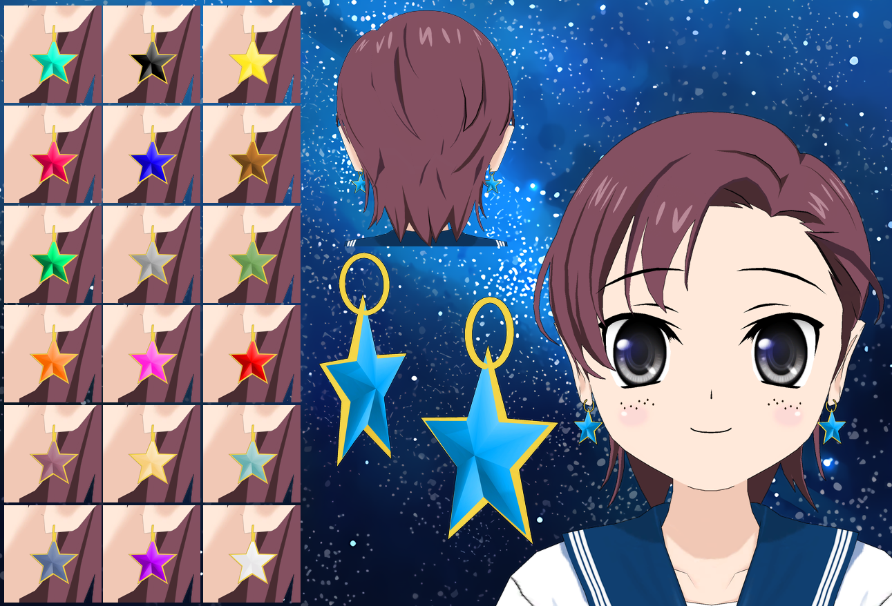Crystal Star Earrings pack by Daiger1975 on DeviantArt