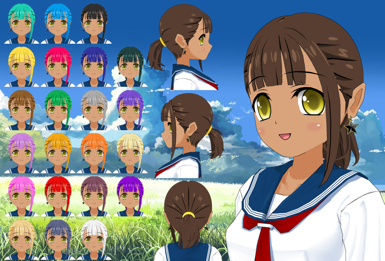 Diane Low Pigtail Tied Hair pack by Daiger1975 on DeviantArt