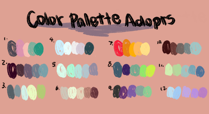 Color Palette Adopts [Closed] by b0redcrows on DeviantArt
