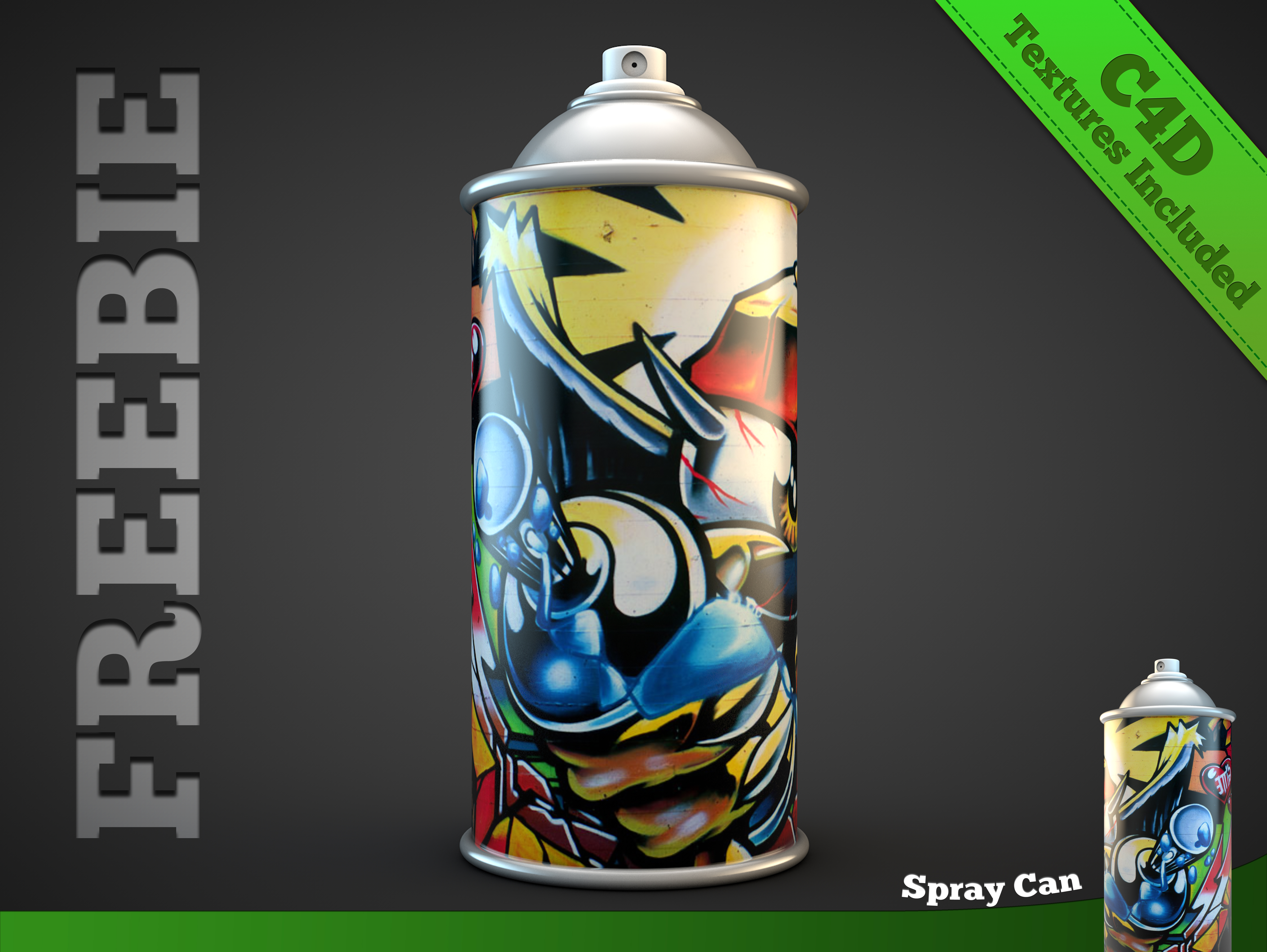 Freebie: Spray can model