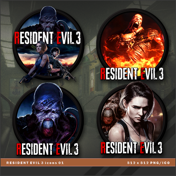 Resident Evil 3 Remake icons by BrokenNoah on DeviantArt