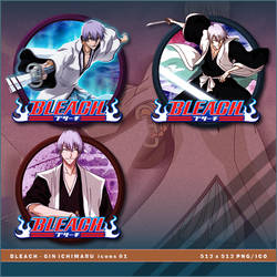 Bleach  - Gin Ichimaru icons 001