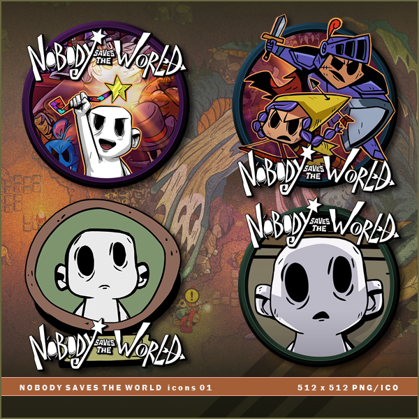 Nobody Saves the World icons by BrokenNoah on DeviantArt