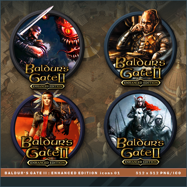 Baldur's Gate II: Enhanced Edition icons by BrokenNoah on DeviantArt