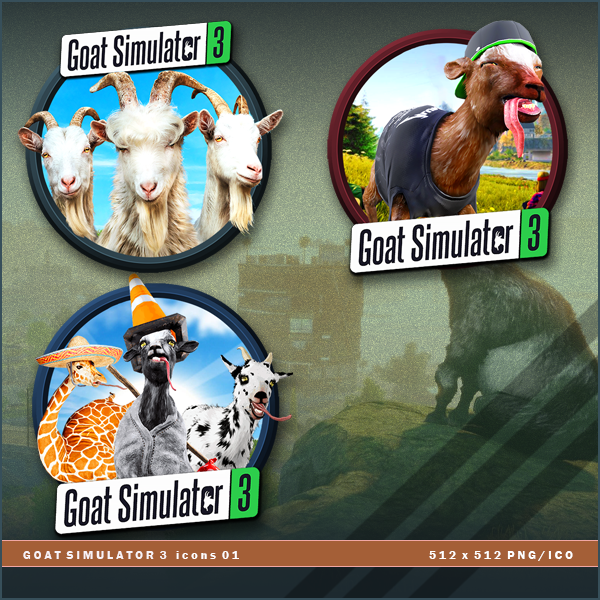 Goat Simulator 3 icons by BrokenNoah on DeviantArt