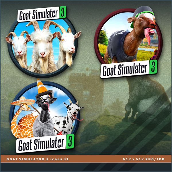 Goat Simulator 3 icons by BrokenNoah on DeviantArt