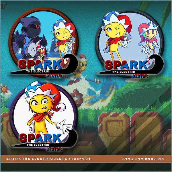 Spark The Electric Jester icons by BrokenNoah on DeviantArt