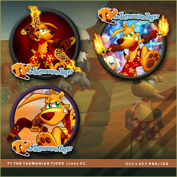 TY The Tasmanian Tiger icons by BrokenNoah on DeviantArt