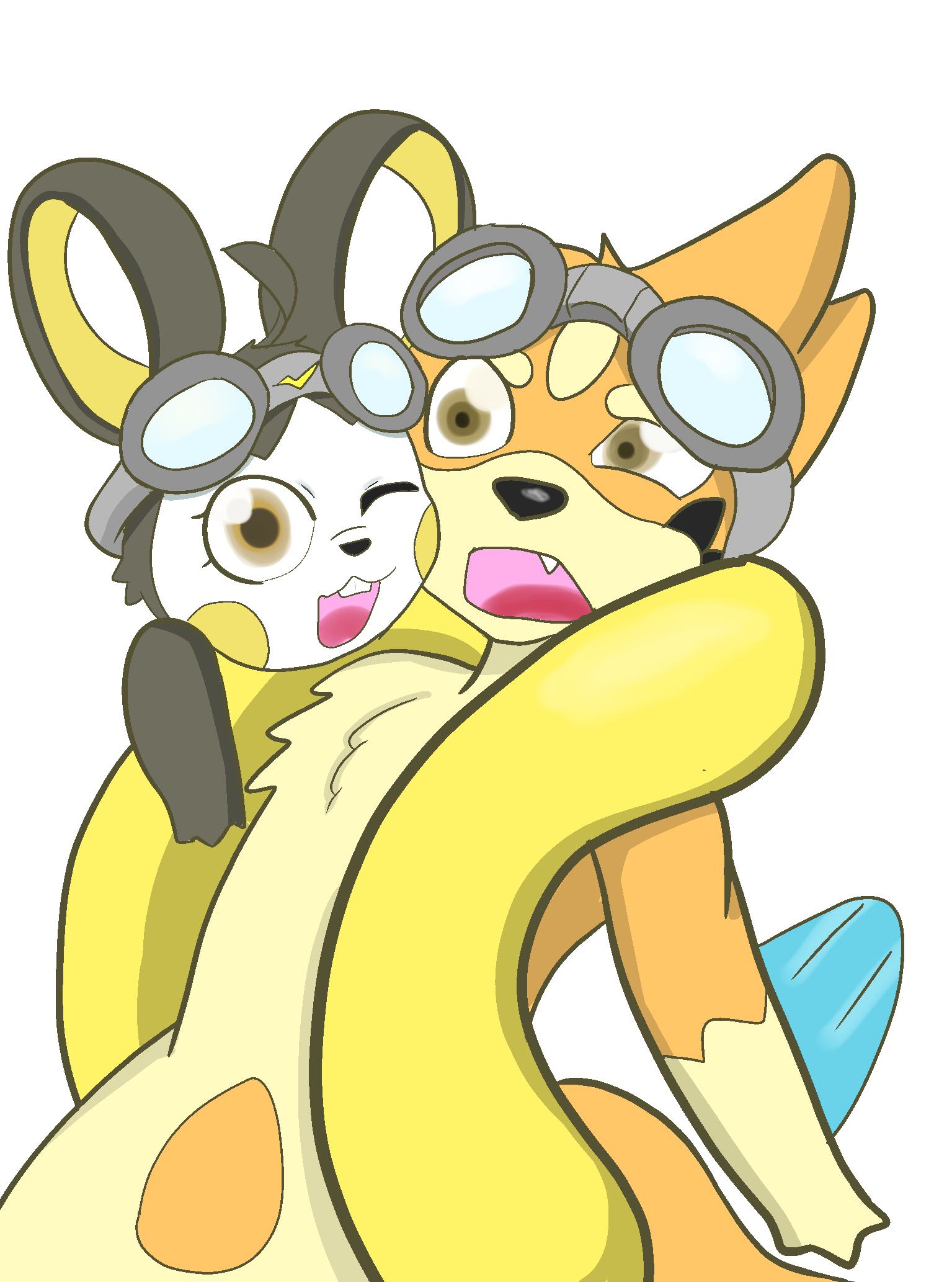 Emolga And Floatzel