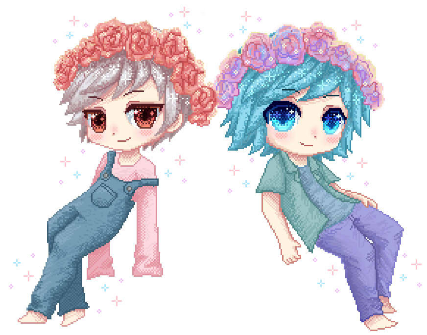 Dan And Phil Pixel Chibis By Adversusnovo On Deviantart