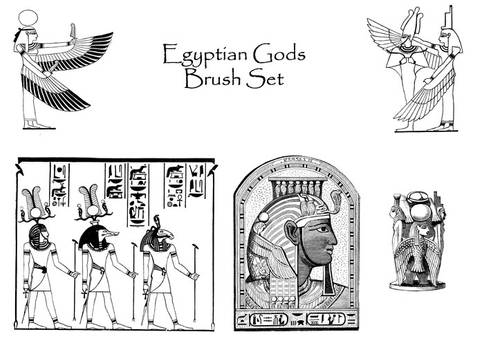 Egyptian Gods Brush Set