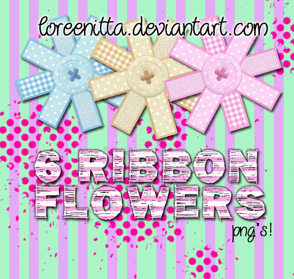 Ribbon Flowers png