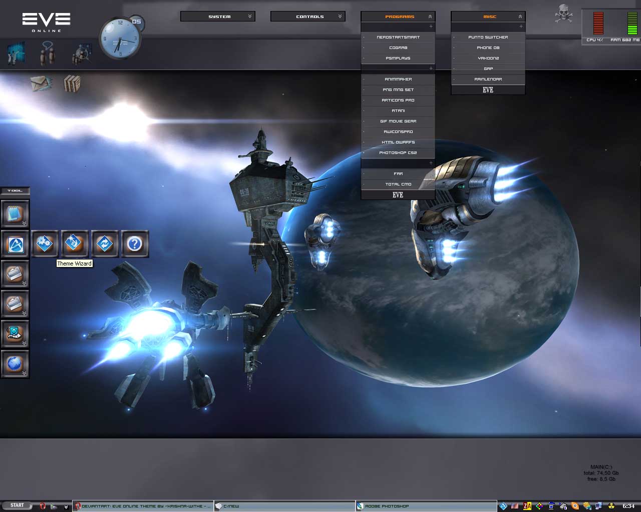 EVE online theme