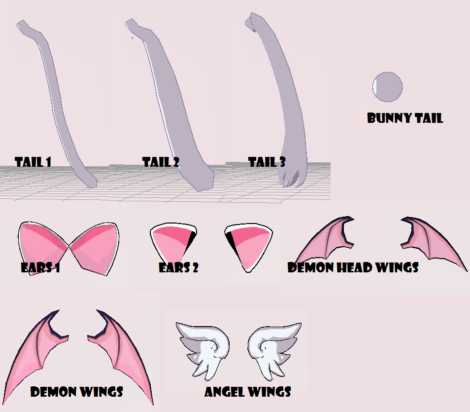 3DCG Default Anthro Parts and Wings