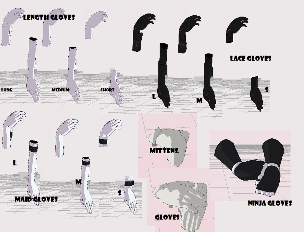3DCG Default Gloves by MMDxDespair on DeviantArt