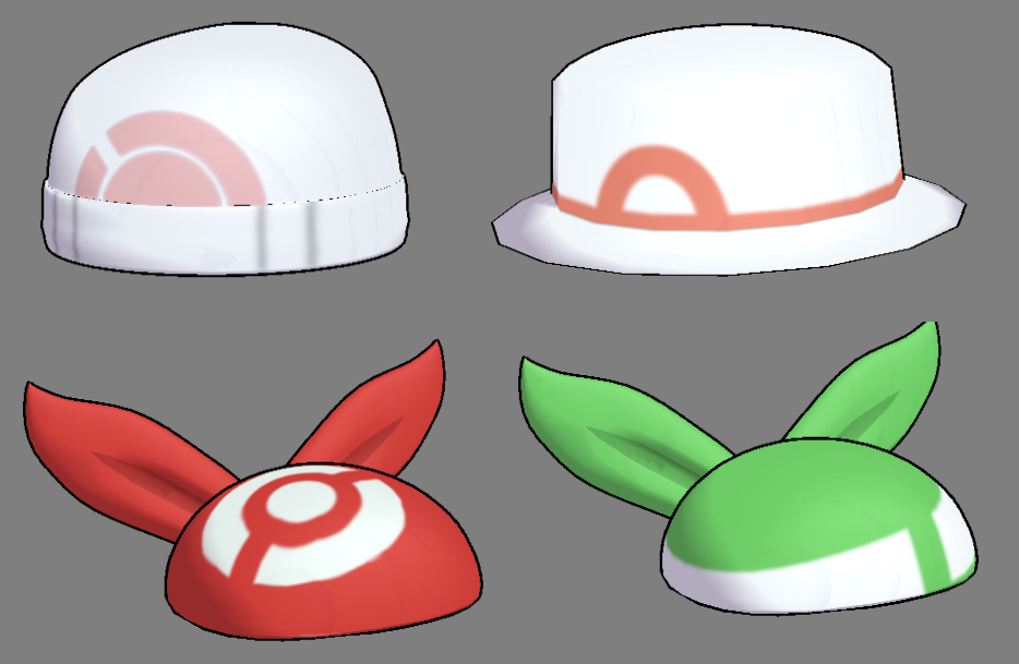 Pokemon Girls Hats by MMDxDespair on DeviantArt