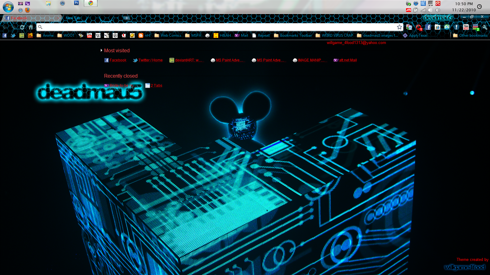 Deadmau5 Chrome Theme 1600