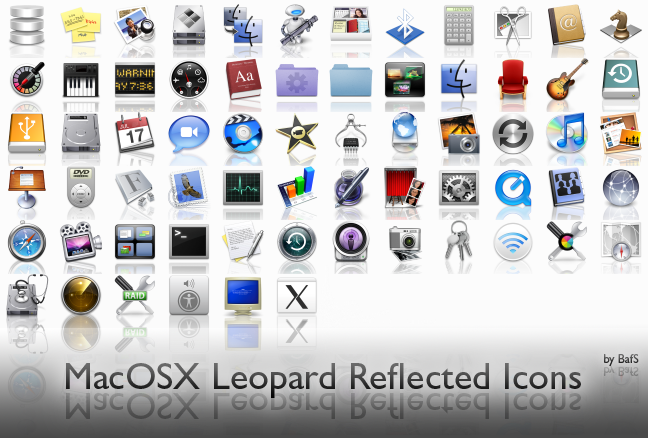 MacOSX Icons Reflective