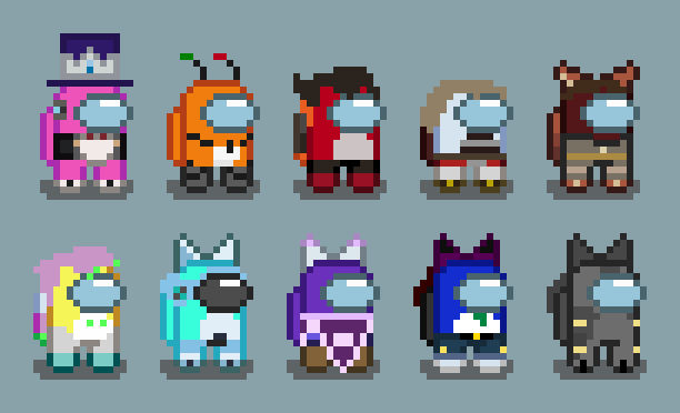 Among Us Customized Sprites 1 By Xraytheredx On Deviantart